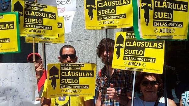 Protestas contra las cláusulas suelo