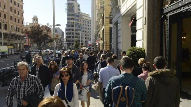 Turistas en Madrid durante la Semana Santa