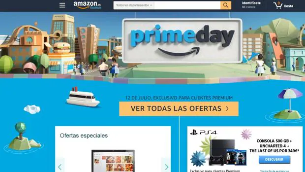 Imagen de la web de Amazon en la que se anuncia el Prime Day