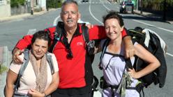 María, Jaime y Covadonga, peregrinos