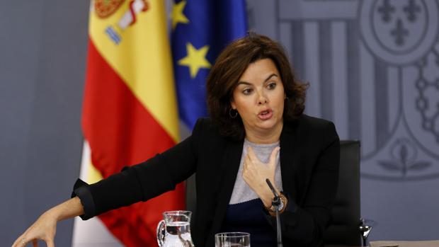 La vicepresidenta del Gobierno, Soraya Sáenz de Santamaría