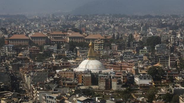 Vista aérea de Katmandú (Nepal)