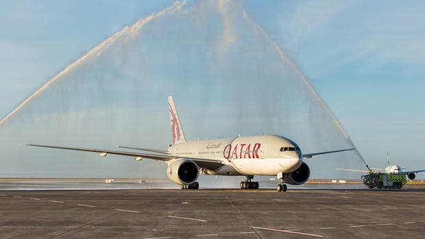 Avión de Qatar escogido para la ruta