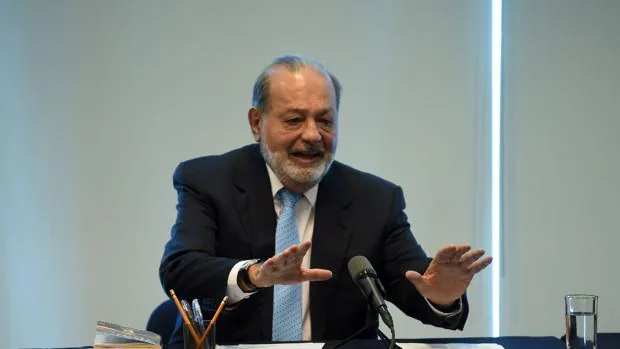 El magnate mexicano Carlos Slim, en una conferencia