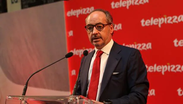 Pablo Juantegui, presidente de Telepizza, durante la salida a Bolsa de la compañía