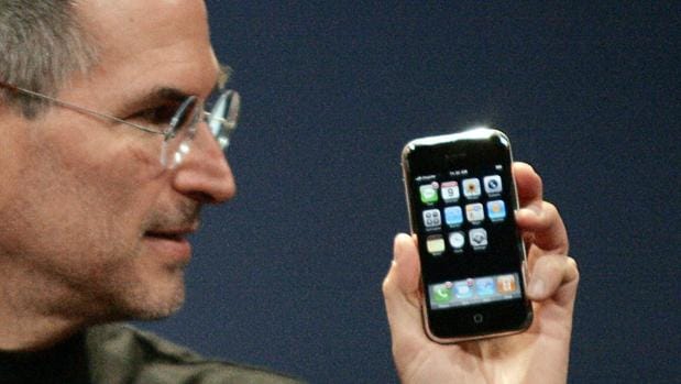 Steve Jobs, presentando el nuevo iPhone en San Francisco, en 2007
