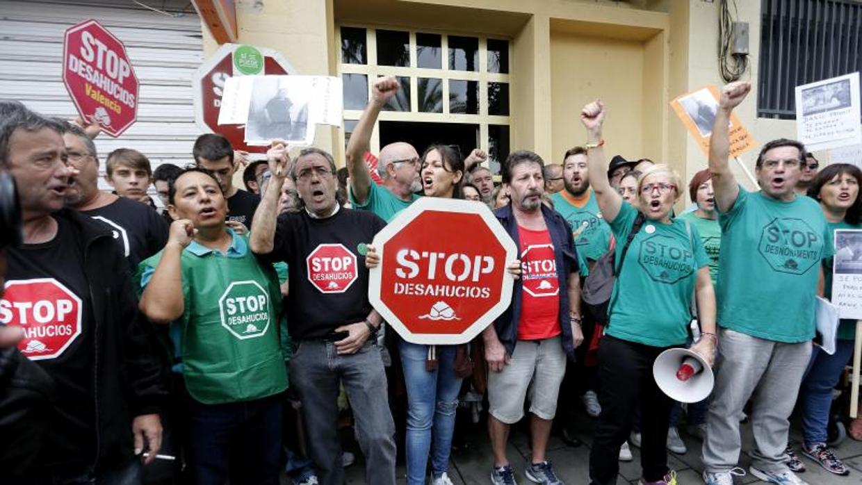 Protesta contra un desahucio