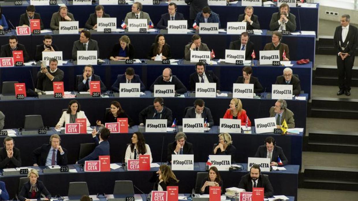 Votación del CETA en el Parlamento Europeo el pasado febrero