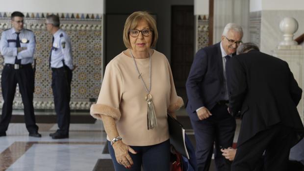 Adelaida de la Calle, en los pasillos del Parlamento