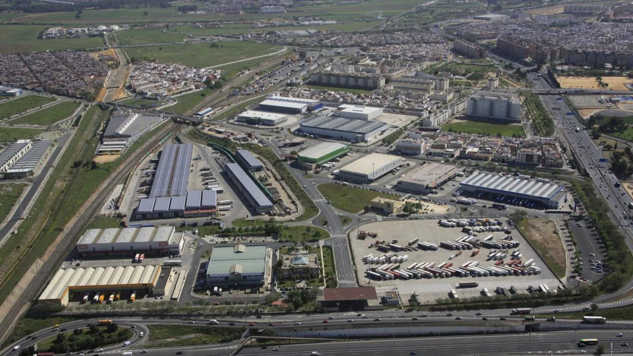 Vista aérea del Centro de Transportes de Mercancías de Sevilla (CTM)