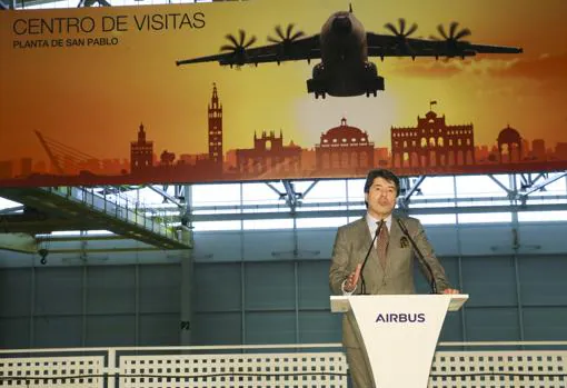Juan Silva, responsable de Grupo Airbus en Andalucía, en la inauguración del centro
