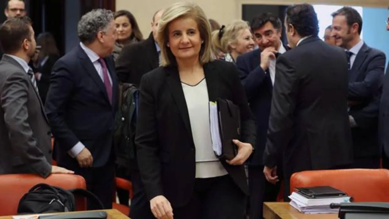 La ministra de Empleo, Fátima Báñez, en una reciente comparecencia en el Pacto de Toledo