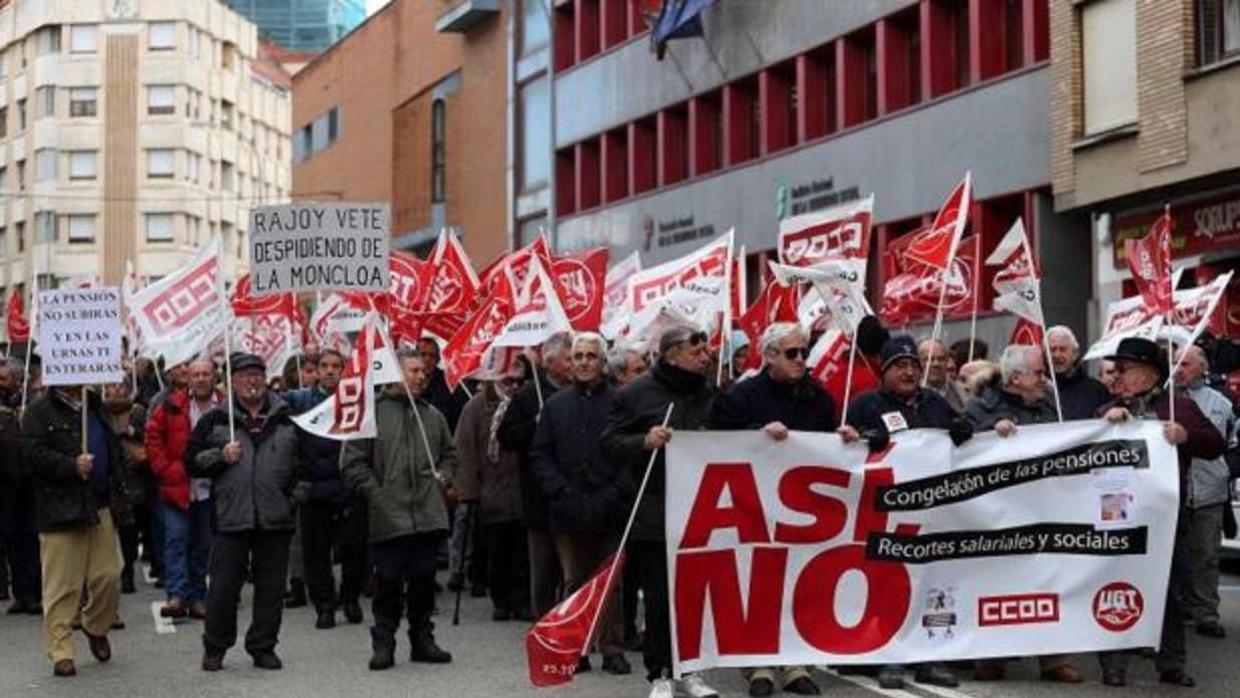 Protesta de pensionistas en Soria