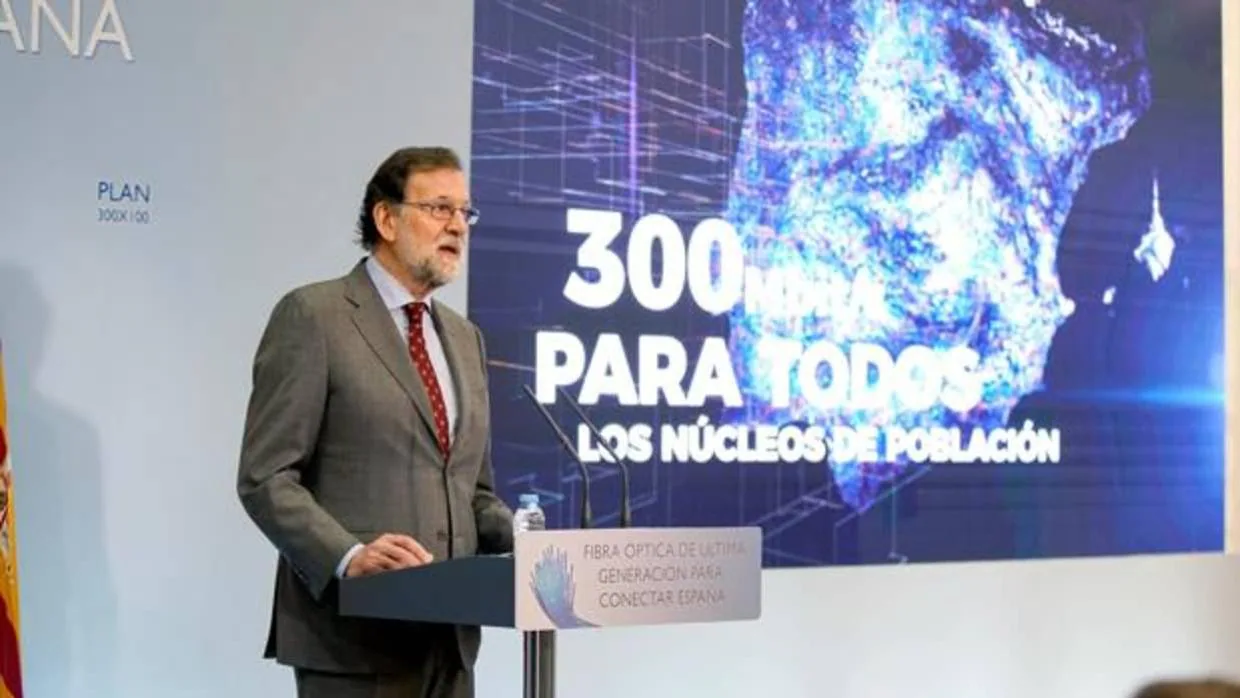 El presidente del Gobierno, Mariano Rajoy, hoy en Teruel