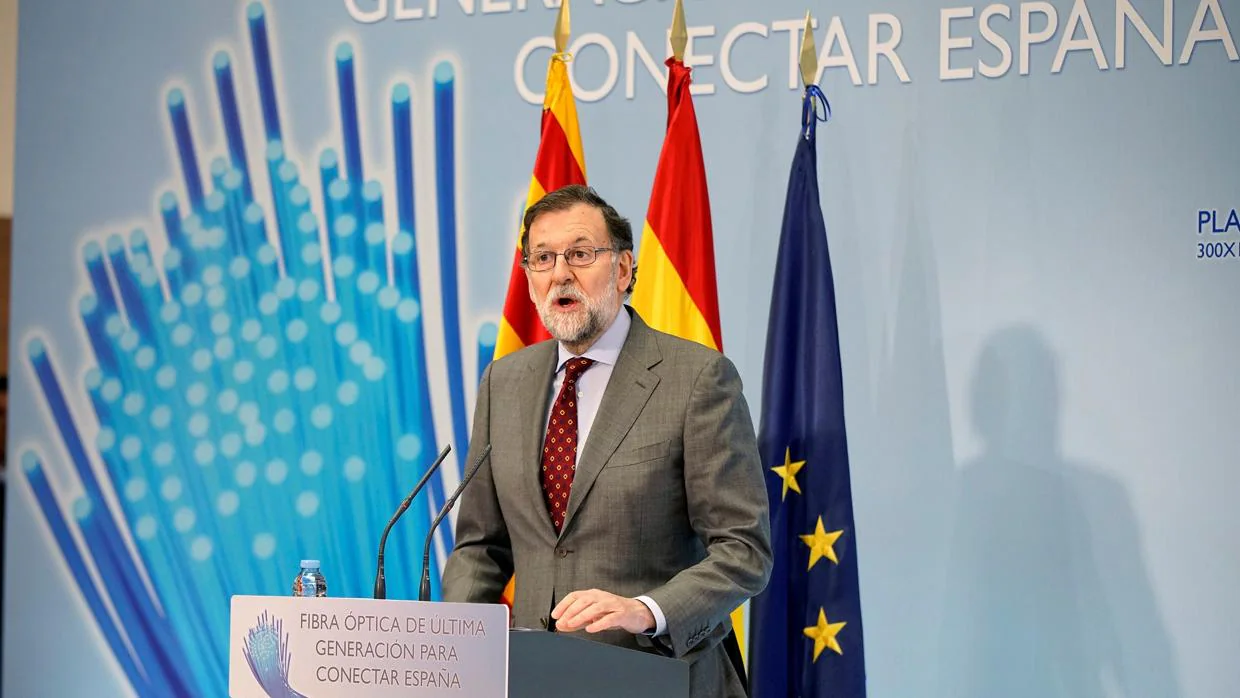 El presidente de Gobierno, Mariano Rajoy, ayer en Teruel