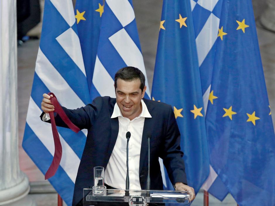 Tsipras, la semana pasada celebrando el alivio de la deuda del país
