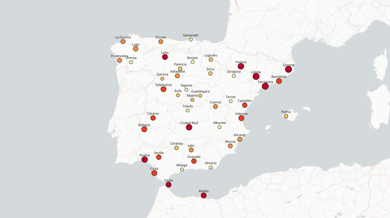 Estas son las ciudades españolas con el IBI más alto