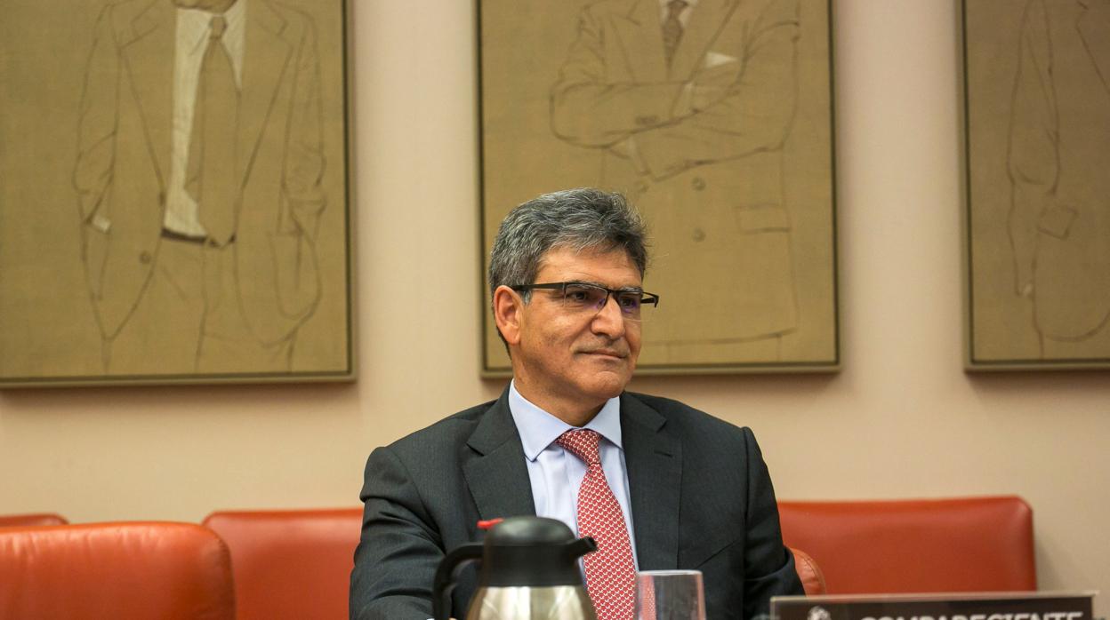 El consejero delegado del Sabadell, José Antonio Álvarez, este jueves en el Congreso de los Diputados