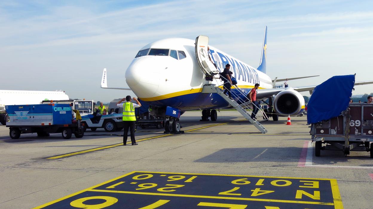 Avión de la flota de Ryanair