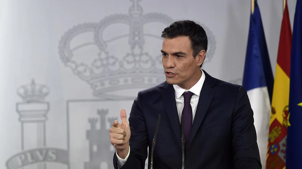 Pedro Sánchez comparece ante los medios en La Moncloa
