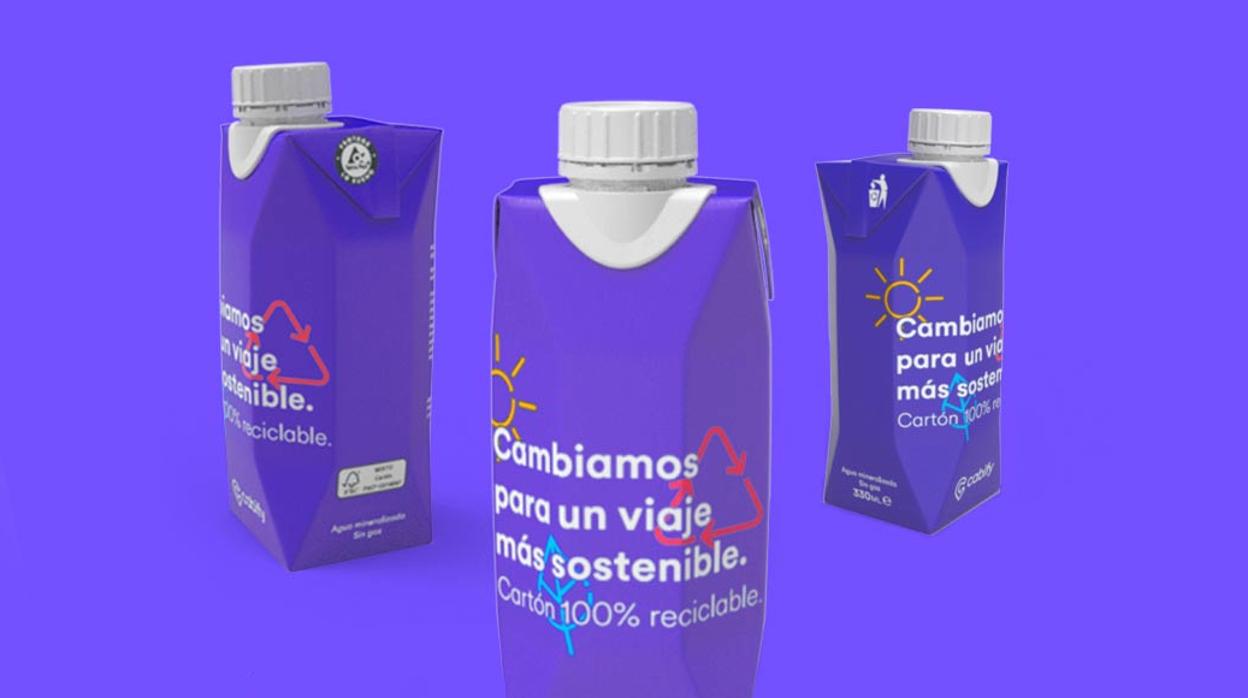 Adiós al plástico en las botellas de agua de Cabify