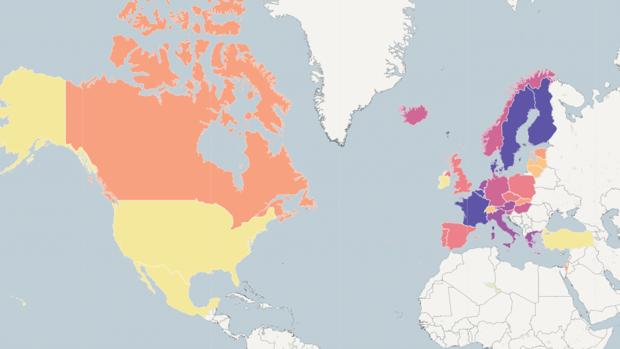 El mapa de los países que más y menos impuestos pagan