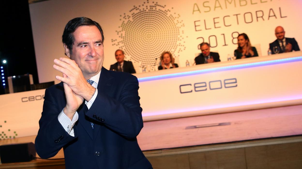 El presidente de la CEOE, Antonio Garamendi