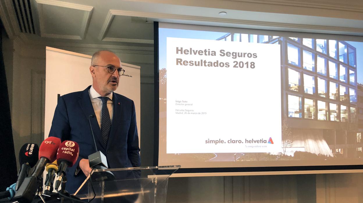 El director general de Helvetia Seguros, Íñigo Soto, presentó los resultados en Madrid