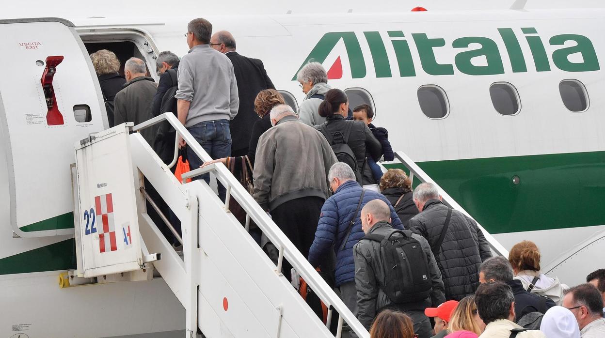 La compñía Alitalia ha sido una de las más afectadas por la huelga