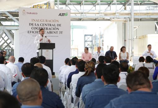 El CEO de Abengoa, Joaquín Fernández de Piérola, durante el acto