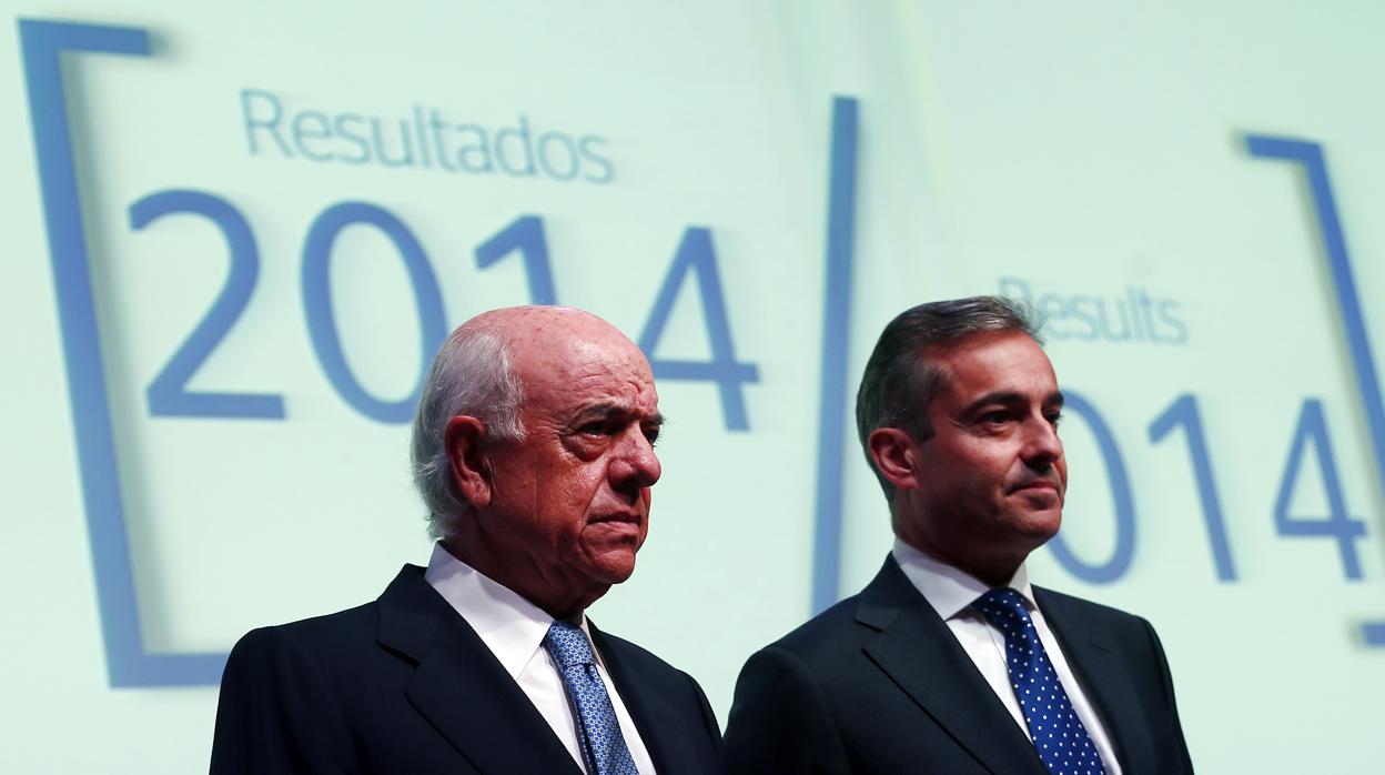 El expresidente de BBVA, Francisco González junto al exCEO, Ángel Cano