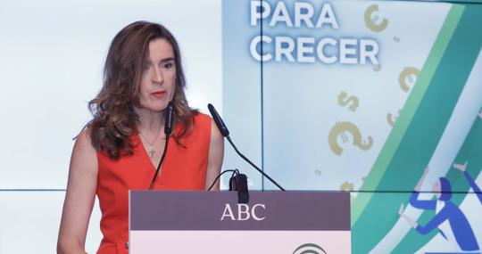 María Jesús Pereira. jefa de la Sección de Economía de ABC de Sevilla, durante la presentación del Especial