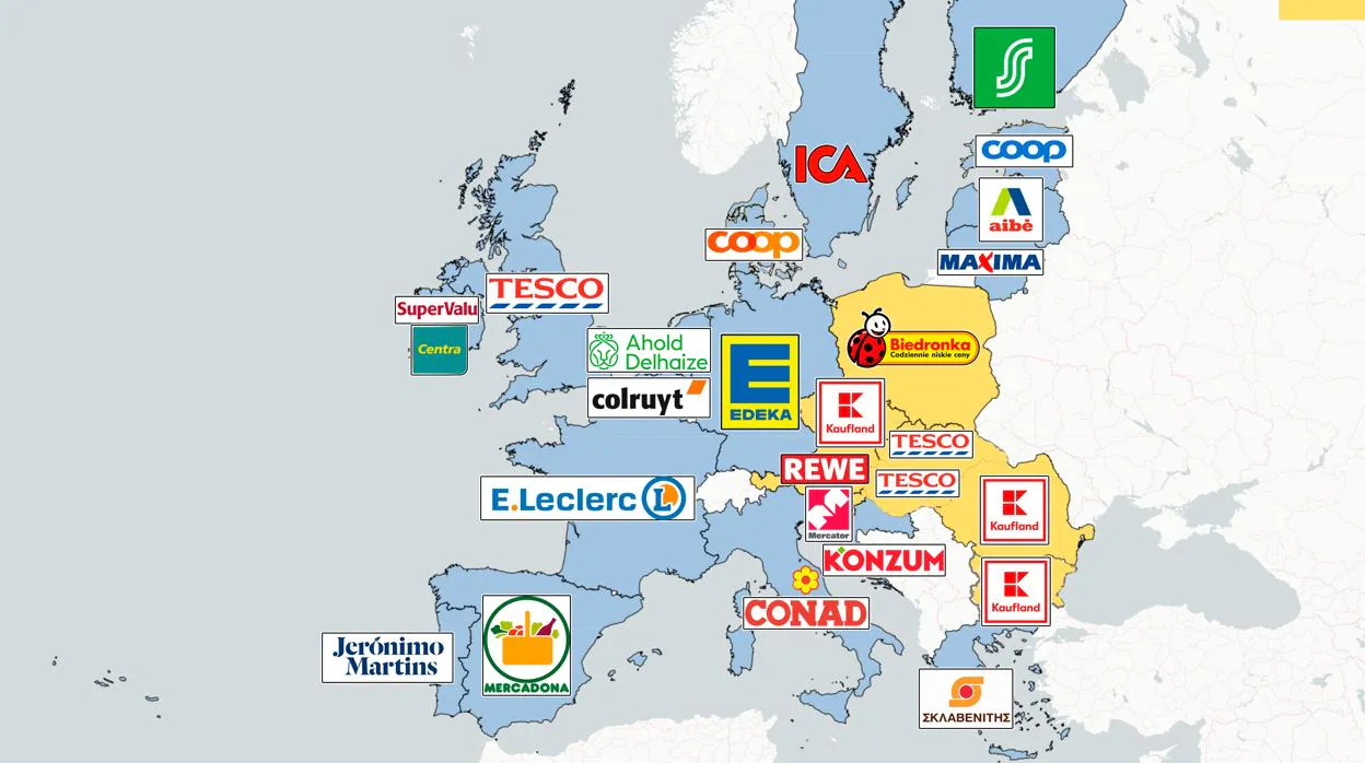 Los otros Mercadona de Europa: las cadenas de supermercados líderes en cada país