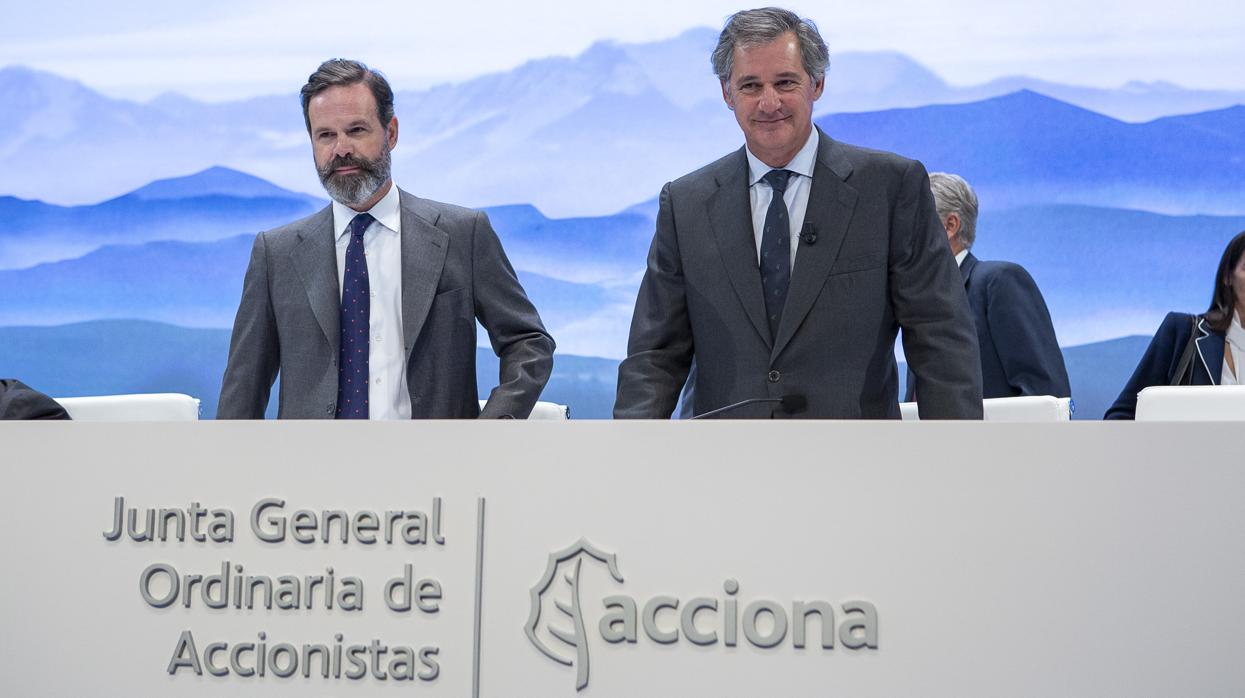 José Manuel Entrecanales, presidente de Acciona, en la junta del grupo