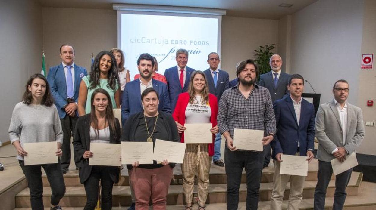 Los premiados en la novena edición de los Premios CicCartuja-Ebro Foods