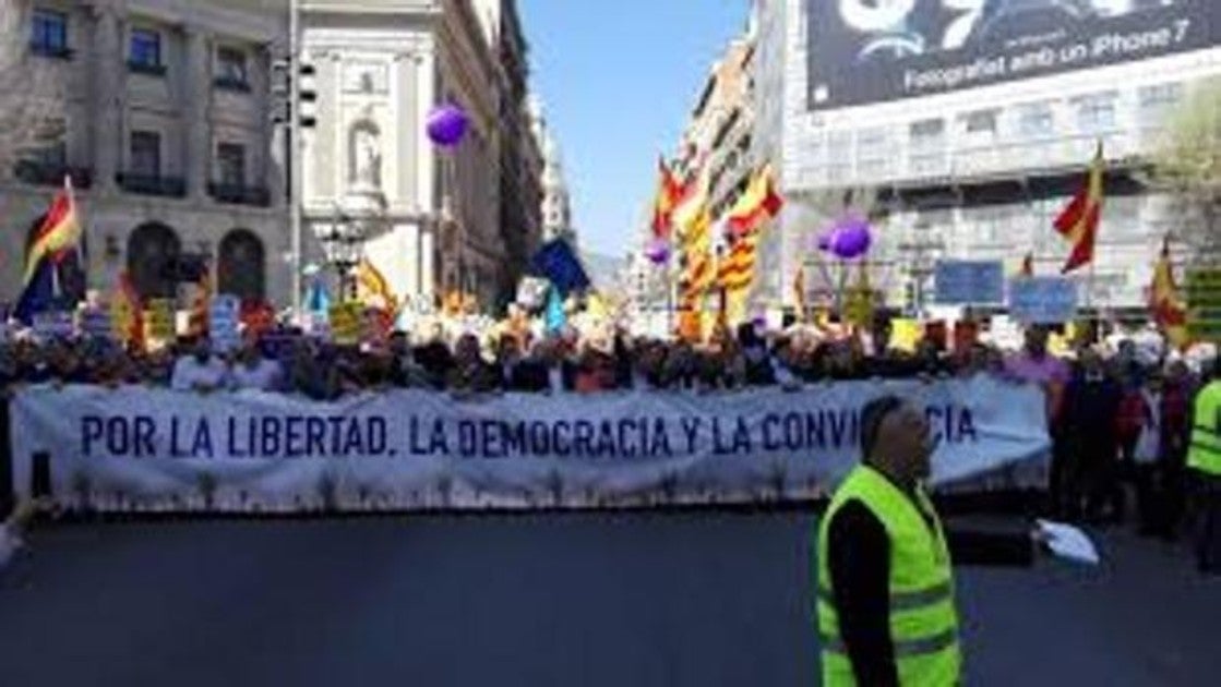 Manifestación en Barcelona contra el procés