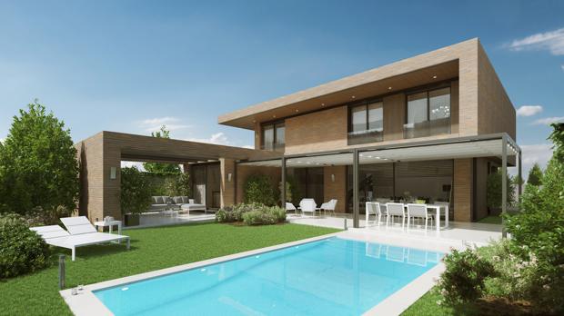 Levitt-Lazarejo: exclusivas villas abiertas a jardines privados en Las Rozas