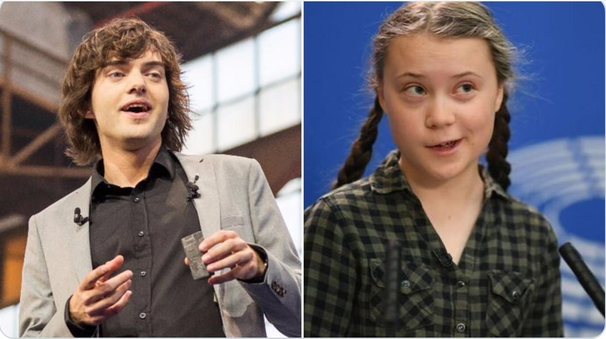 Boyan Slat y Greta Thunberg