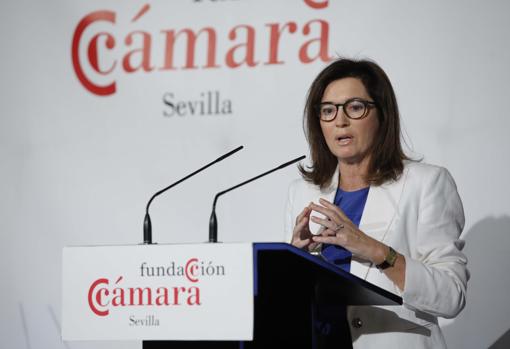 Cristina de Parias, durante un acto celebrado en Sevilla