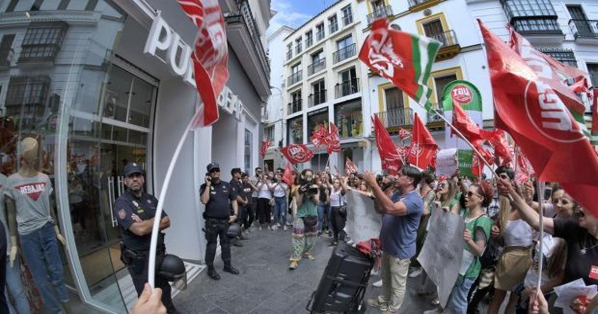 Huelga del comercio en Sevilla en 2018