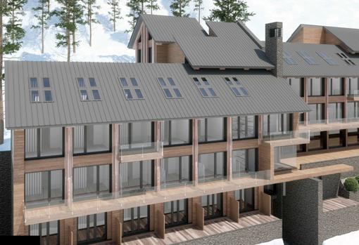 Recreación virtual de uno de los hoteles que construirá Arttysur en la estación de esquí granadina