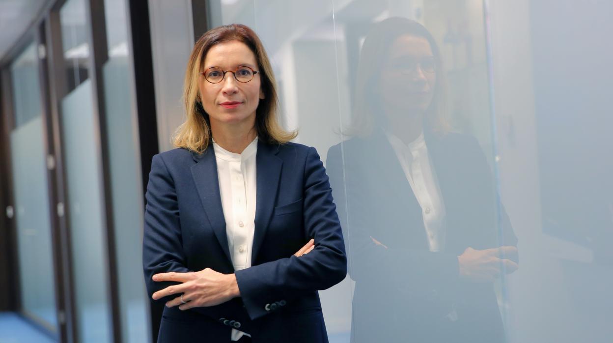 Mathilde Lemoine, economista jefe de Edmond de Rothschild, en la sede de su empresa en España