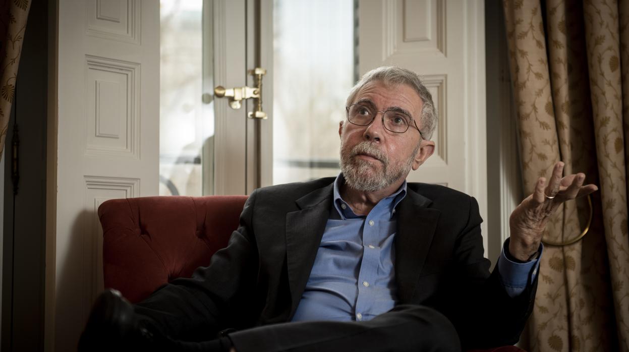 Paul Krugman, premio Nobel de Economía, durante la entrevista con ABC