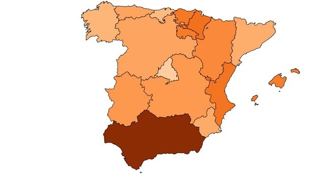 La subida del paro castiga más a Andalucía y apenas a Madrid