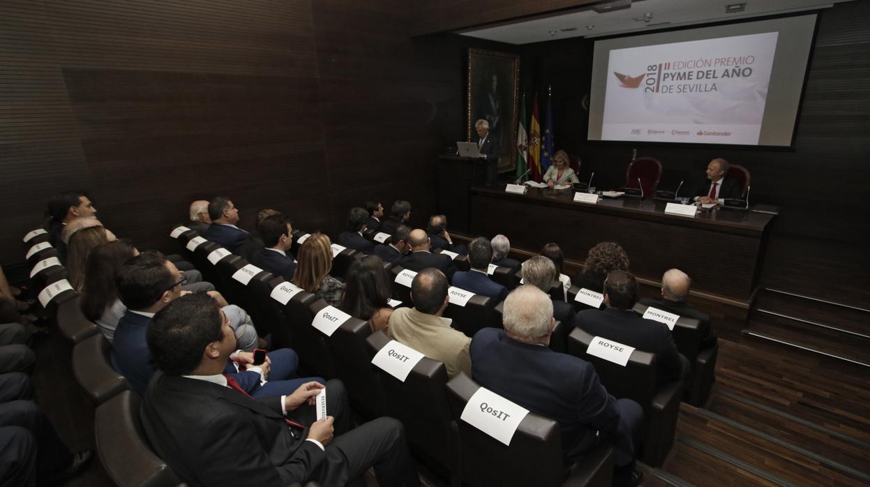 Acto de entrega del Premio Pyme del Año en una foto de archivo