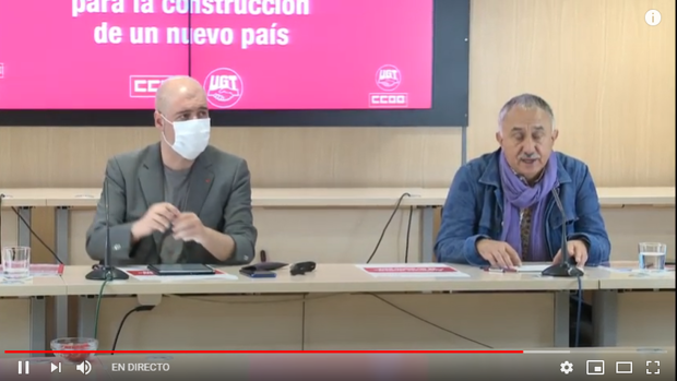 «La subida de impuestos es clave para impulsar la actividad económica», según CC.OO. y UGT