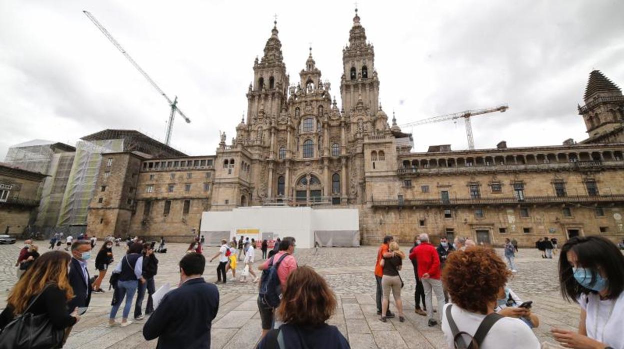 Turistas en Santiago de Compostela