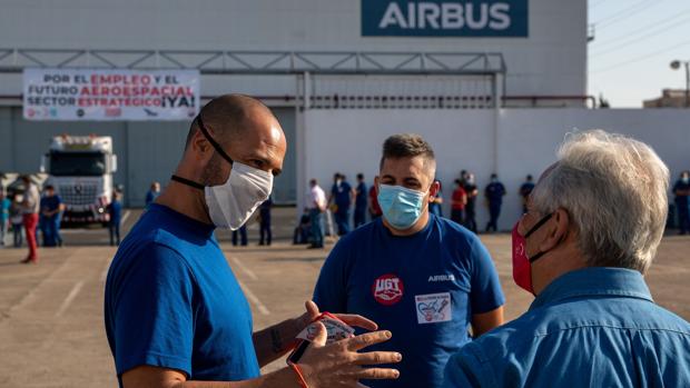 Se suspende la manifestación de trabajadores de Airbus en Sevilla por un positivo en coronavirus