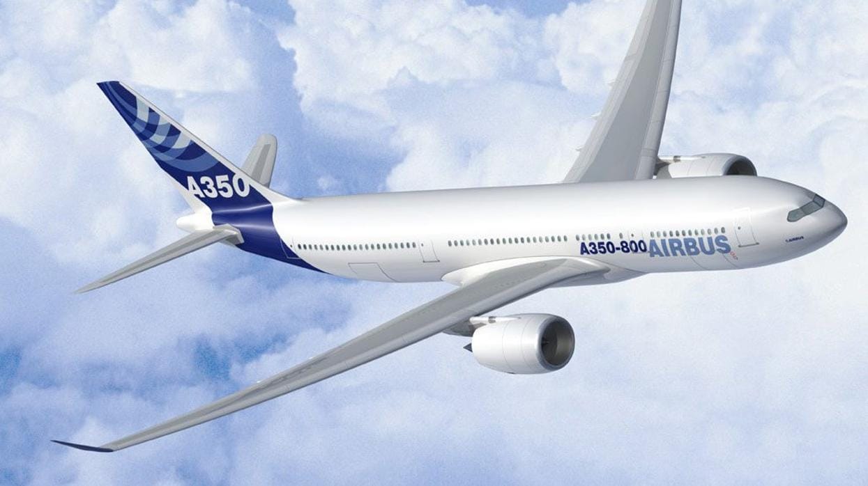 La industria aeronáutica andaluza fabrica pieza del avión A350, en la imagen
