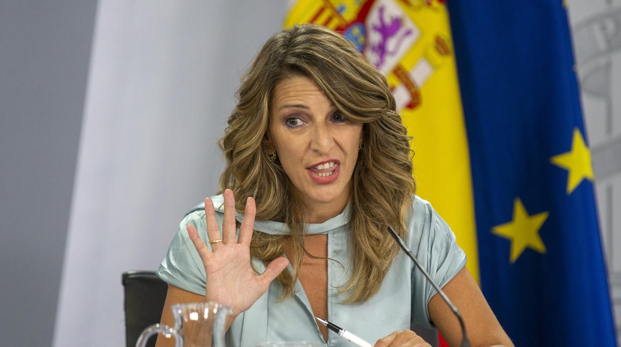 La ministra de Trabajo y Economía Social, Yolanda Díaz,
